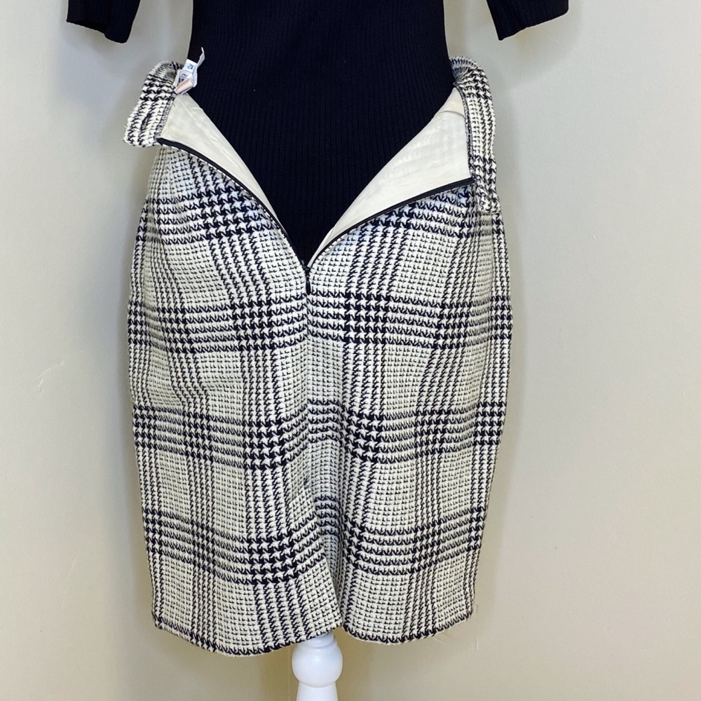 Vintage Vantana Italy Houndstooth Plaid Skirt - Picture 5 of 6